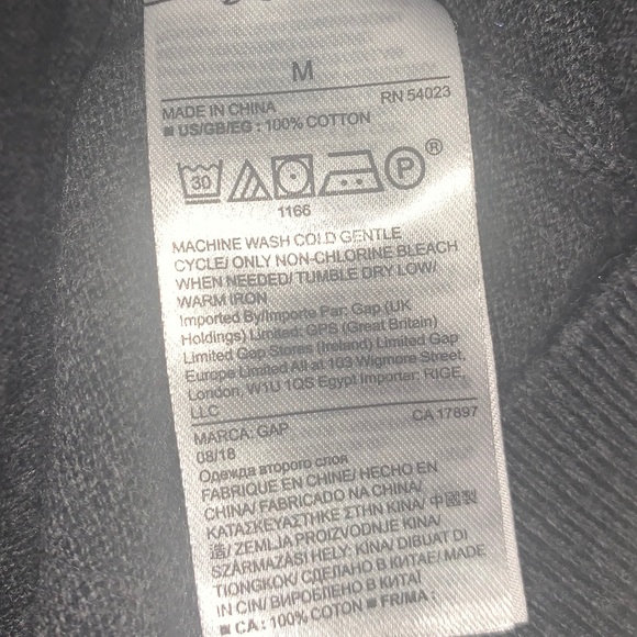 GAP M Crewneck Charcoal LOVE Graphic Sweater - Picture 7 of 7